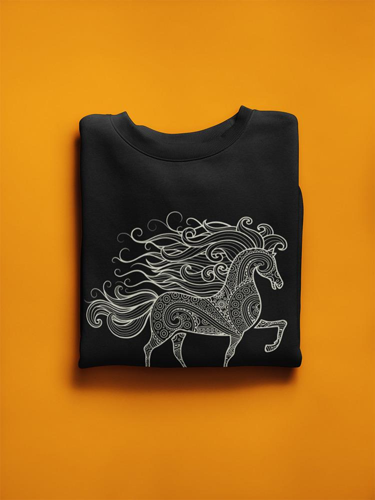 Ethnic Horse Sketch Sweatshirt Women's -Image by Shutterstock