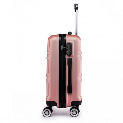 K1871-1L - Kono ABS Sculpted Horizontal Design 20 Inch Cabin Luggage - Nude