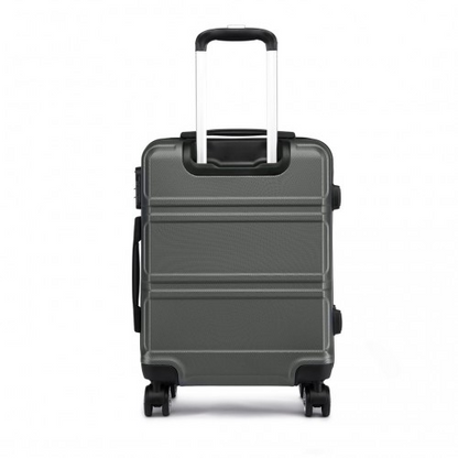 K1871-1L - Kono ABS Sculpted Horizontal Design 28 Inch Suitcase - Grey