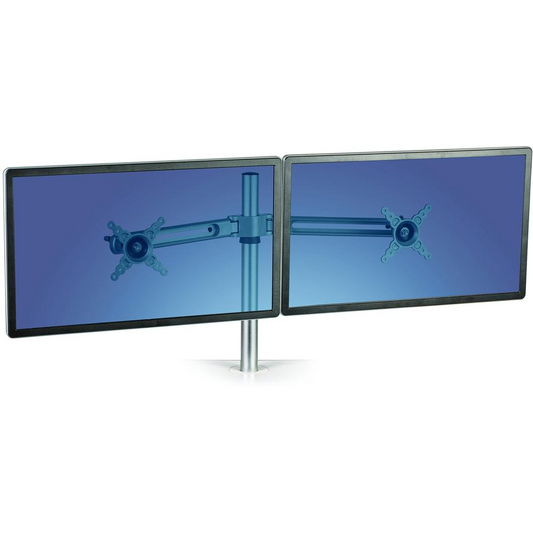 Fellowes Lotus&trade; Dual Monitor Arm Kit - 2 Display(s) Supported - 27" Screen Support - 26 lb Load Capacity - 1 Each
