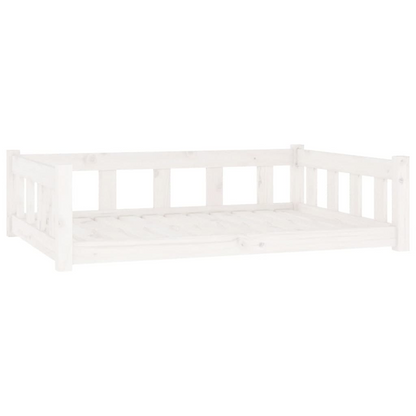 vidaXL Dog Bed White 105.5x75.5x28 cm Solid Wood Pine