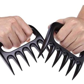 2 Pair BBQ Meat Shredder Claws | Ideal for Pulling Pork and Meats | Sharp Claws made of Heat Resistant Nylon (Black)